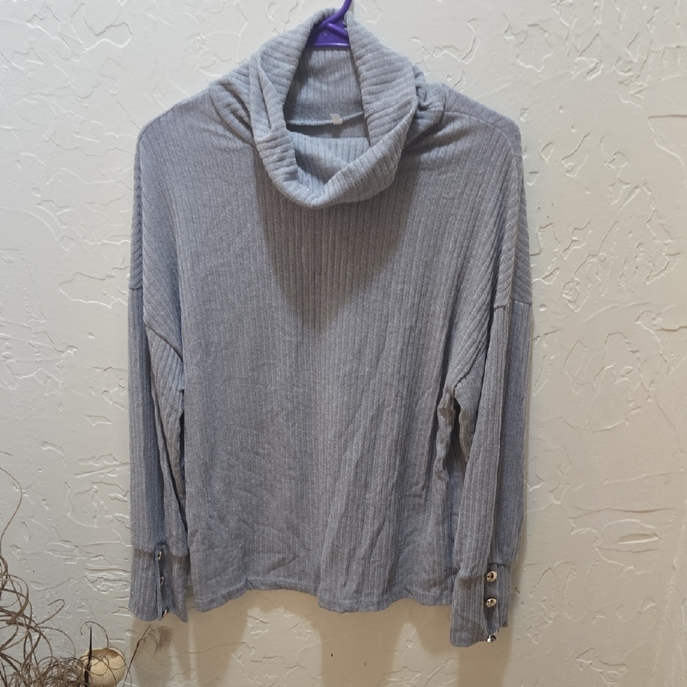 3/$10 Gray Cowl Neck Sweater